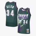 Ray Allen Milwaukee Bucks 1996 Hardwood Classics Alternate Swingman Jersey - Dark Green - Mens